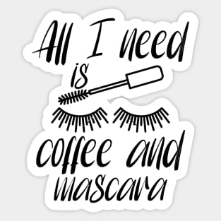 Coffee and mascara Sticker